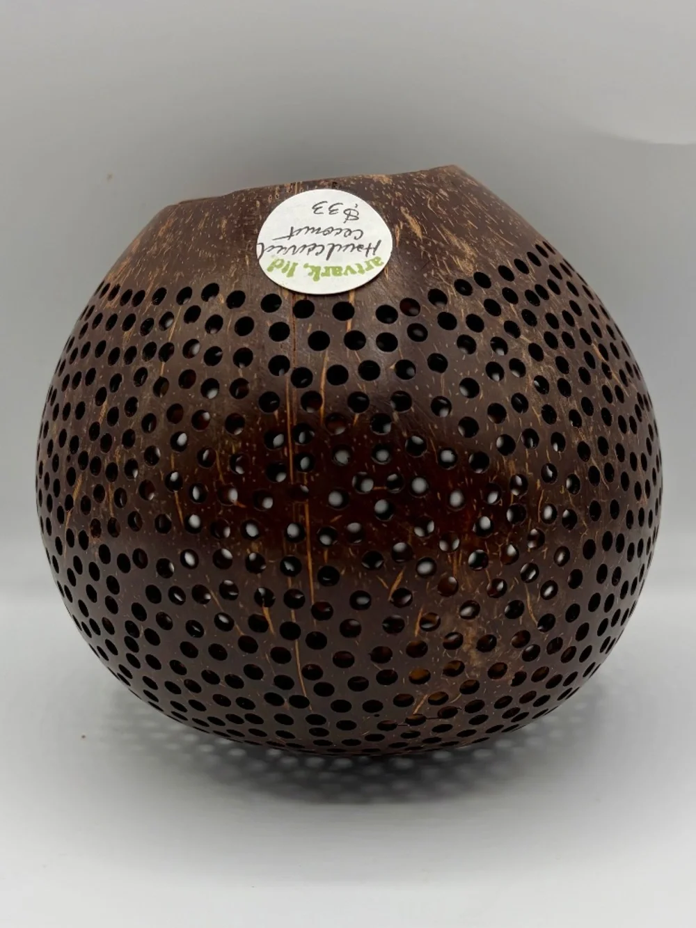 Hand Carved Coconut Shell NWT